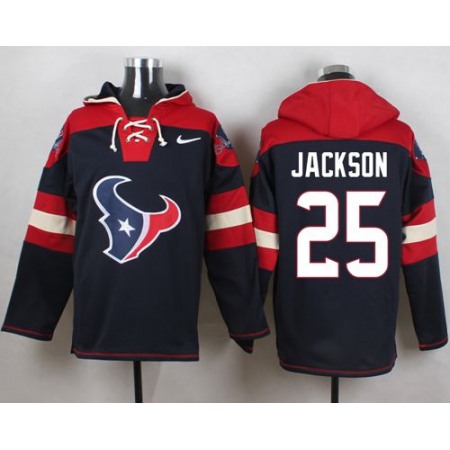 Nike Texans #25 Kareem Jackson Navy Blue Player Pullover NFL Hoodie