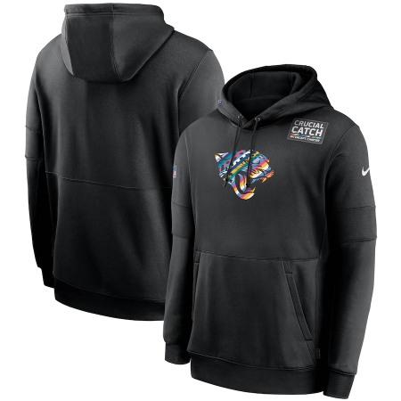 Men's Jacksonville Jaguars 2020 Black Crucial Catch Sideline Performance Pullover Hoodie