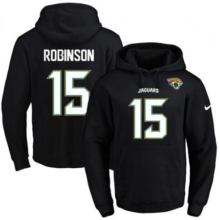 Nike Jaguars #15 Allen Robinson Black Name & Number Pullover NFL Hoodie