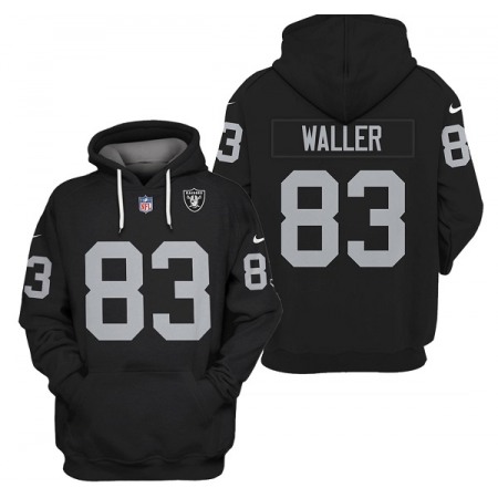 Men's Las Vegas Raiders #83 Darren Waller 2021 Black Pullover Hoodie