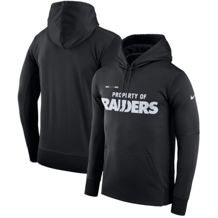 Men's Oakland Raiders Nike Black Sideline Property Of Performance Pullover Hoodie