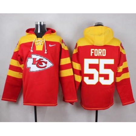 Nike Chiefs #55 Dee Ford Red Player Pullover NFL Hoodie