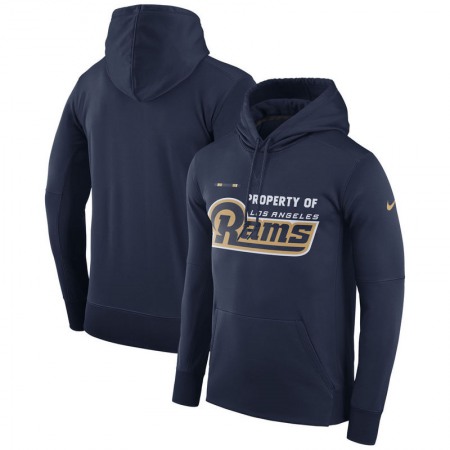 Men's Los Angeles Rams Nike Navy Sideline Property Of Performance Pullover Hoodie