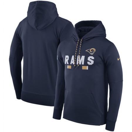 Men's Los Angeles Rams Nike Navy Sideline Team Name Performance Pullover Hoodie