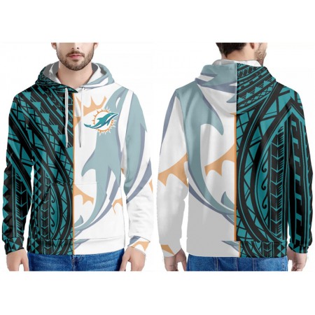 Men's Miami Dolphins Aqua/Black/White Pullover Hoodie