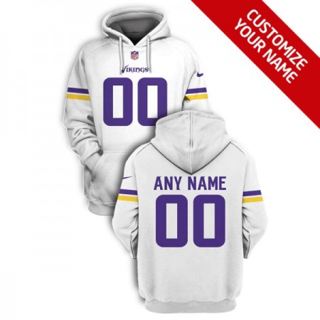 Men's Minnesota Vikings Active Player Custom 2021 White Pullover Hoodie