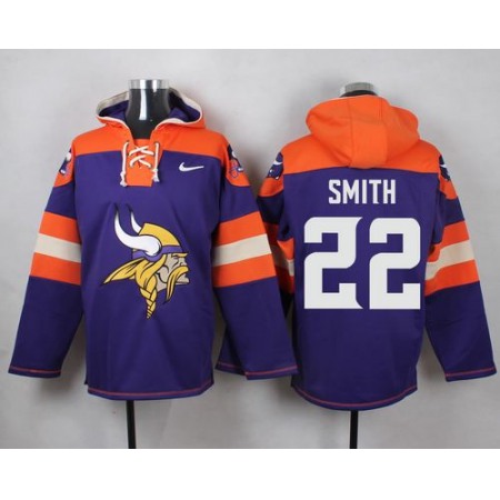 Nike Vikings #22 Harrison Smith Purple Player Pullover NFL Hoodie