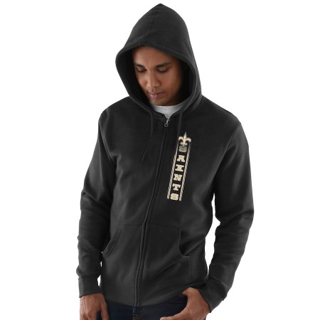 Men's New Orleans Saints Black Hook and Ladder Full-Zip NFL Hoodie