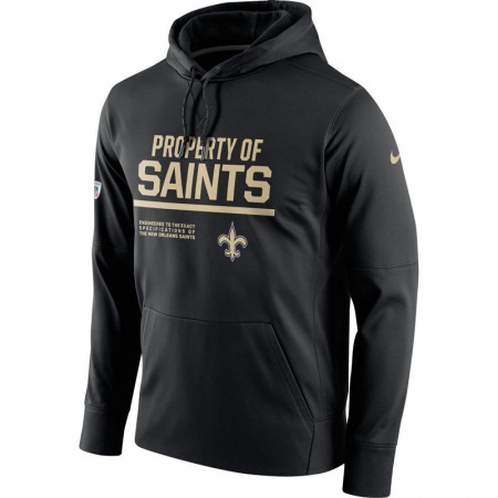 Men's New Orleans Saints Nike Black Circuit Property Of Performance Pullover Hoodie