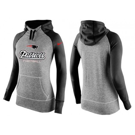 Women's Nike New England Patriots Performance Hoodie Grey & Black