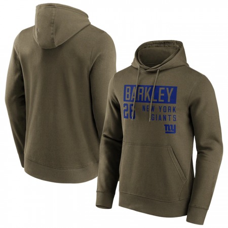 Men's New York Giants #26 Saquon Barkley Fashion Name & Number Hoodie