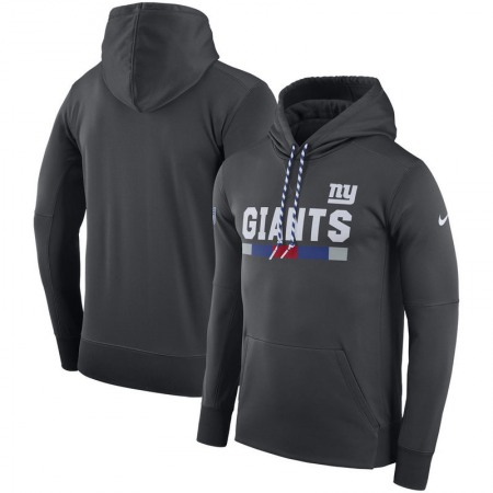 Men's New York Giants Nike Charcoal Sideline Team Name Performance Pullover Hoodie