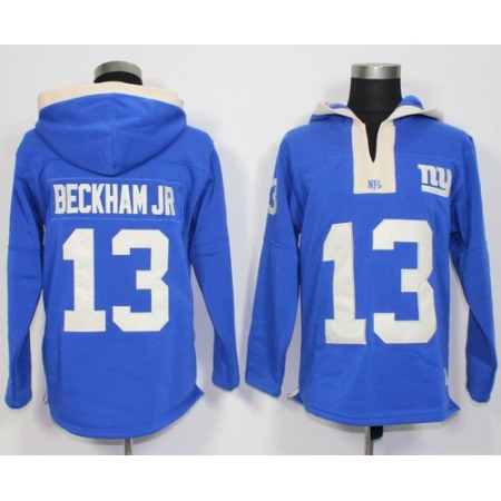 New York Giants #13 Odell Beckham Jr Royal Blue Player Winning Method Pullover NFL Hoodie