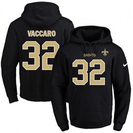 Nike Saints #32 Kenny Vaccaro Black Name & Number Pullover NFL Hoodie