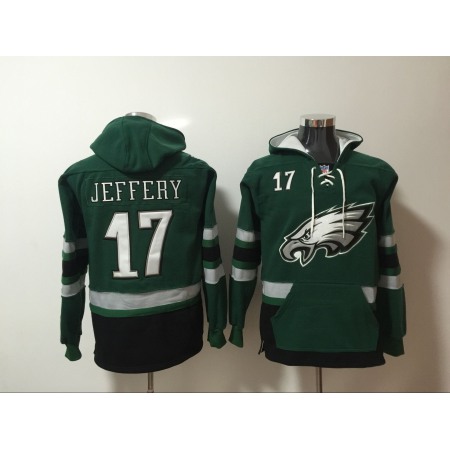 Men's Philadelphia Eagles #17 Alshon Jeffery Green All Stitched NFL Hoodie Sweatshirt