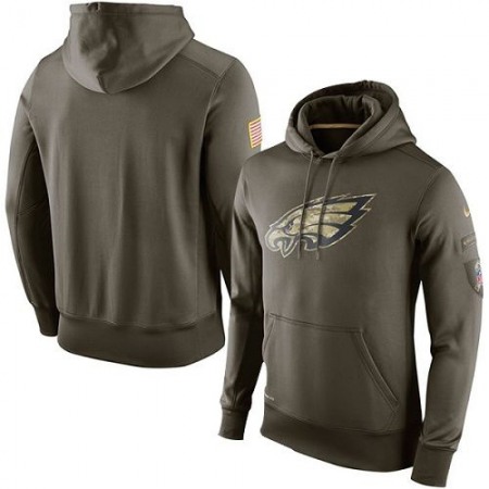 Men's Philadelphia Eagles Nike Olive Salute To Service KO Performance Hoodie