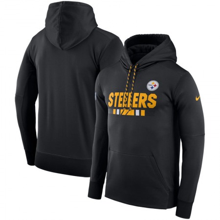 Men's Pittsburgh Steelers Nike Black Sideline Team Name Performance Pullover Hoodie