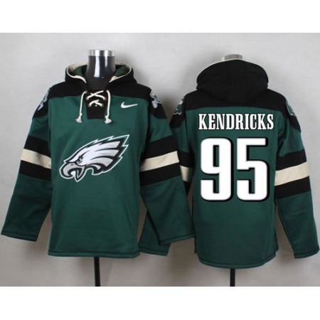 Nike Eagles #95 Mychal Kendricks Midnight Green Player Pullover NFL Hoodie