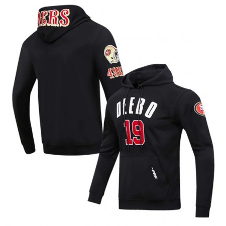 Men's San Francisco 49ers #19 Deebo Samuel Black Pullover Hoodie