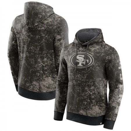 Men's San Francisco 49ers Black/Gray Blackout Tonal Pullover Hoodie