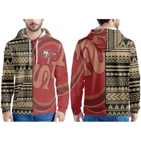 Men's San Francisco 49ers Red/Gold Pullover Hoodie