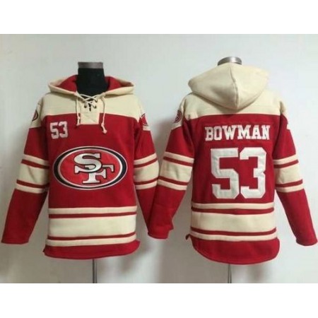 Nike 49ers #53 NaVorro Bowman Red Sawyer Hoodie Sweatshirt NFL Hoodie