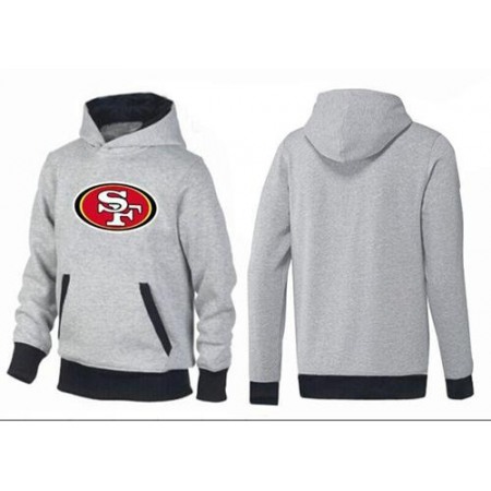 San Francisco 49ers Logo Pullover Hoodie Grey & Black