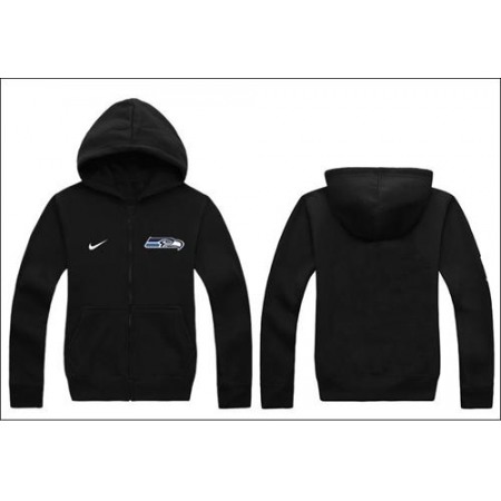 Nike Seattle Seahawks Authentic Logo Hoodie Black