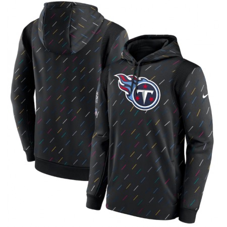 Men's Tennessee Titans 2021 Charcoal Crucial Catch Therma Pullover Hoodie