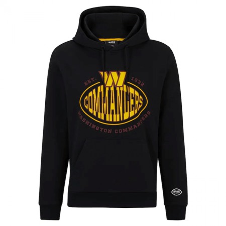 Men's Washington Commanders Black BOSS X Touchback Pullover Hoodie