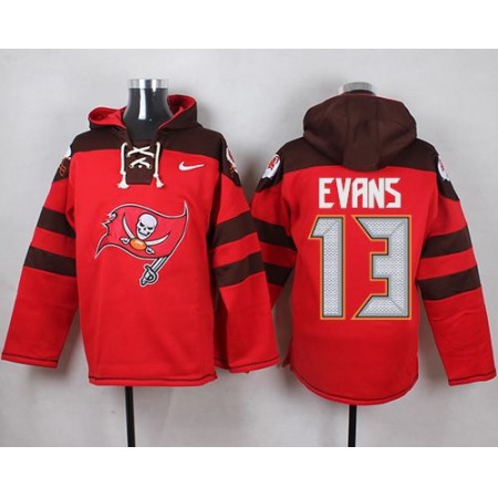 Nike Buccaneers #13 Mike Evans Red Player Pullover NFL Hoodie