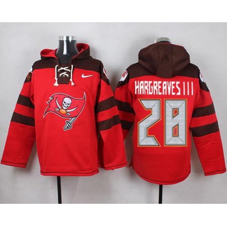 Nike Buccaneers #28 Vernon Hargreaves III Red Player Pullover NFL Hoodie