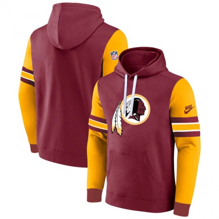 Men's Washington Commanders Burgundy/Yellow Pullover Hoodie