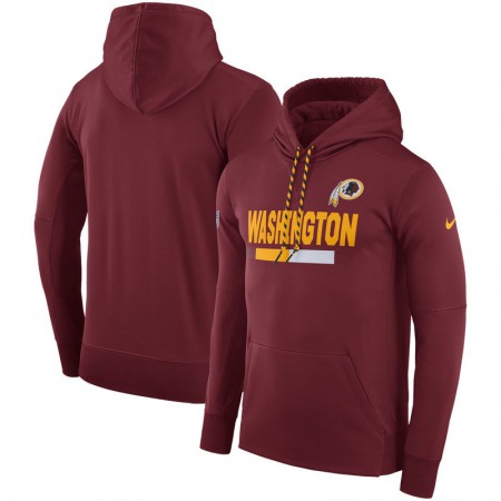 Men's Washington Redskins Nike Burgundy Sideline Team Name Performance Pullover Hoodie