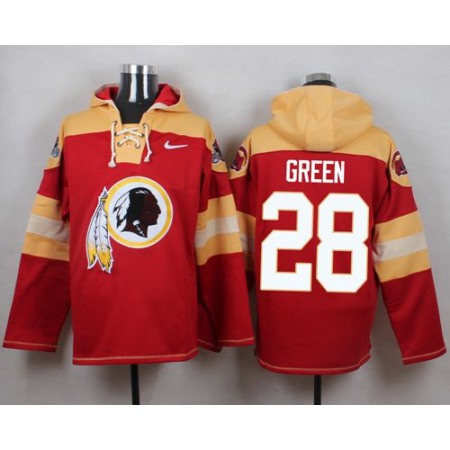 Nike Redskins #28 Darrell Green Burgundy Red Player Pullover NFL Hoodie