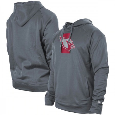 Men's Arizona Cardinals Gray New Era Training Camp Raglan Pullover Hoodie