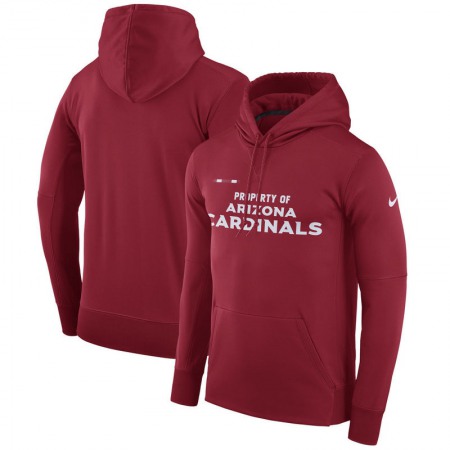 Men's Arizona Cardinals Nike Cardinal Sideline Property Of Performance Pullover Hoodie