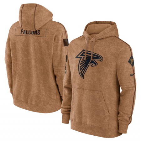 Men's Atlanta Falcons 2023 Brown Salute to Service Pullover Hoodie