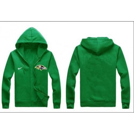 Nike Baltimore Ravens Authentic Logo Hoodie Green