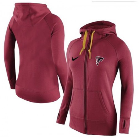 Women's Nike Atlanta Falcons Full-Zip Performance Hoodie Red