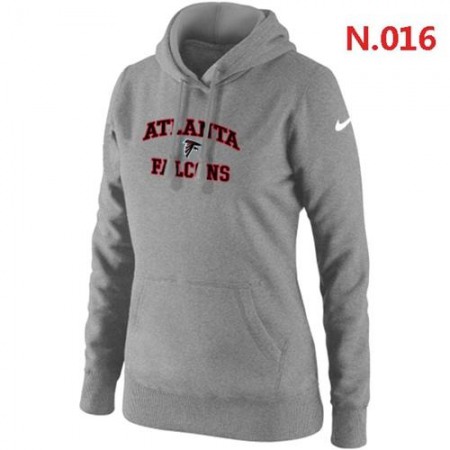 Women's Nike Atlanta Falcons Heart & Soul Pullover Hoodie Grey