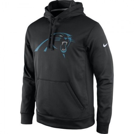 Men's Carolina Panthers Nike Black Practice Performance Pullover Hoodie