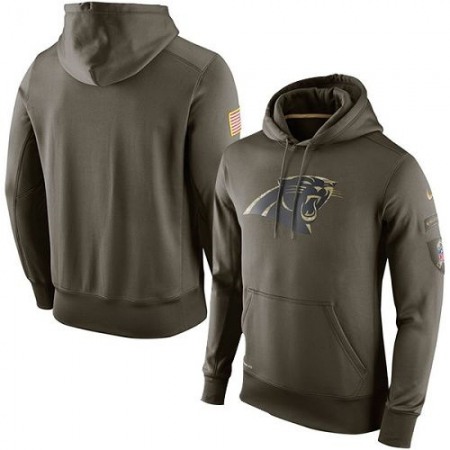 Men's Carolina Panthers Nike Olive Salute To Service KO Performance Hoodie