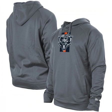 Men's Chicago Bears Gray New Era Training Camp Raglan Pullover Hoodie