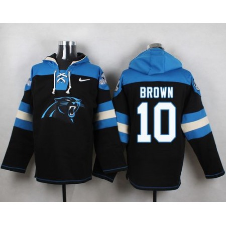 Nike Panthers #10 Corey Brown Black Player Pullover NFL Hoodie