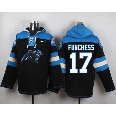 Nike Panthers #17 Devin Funchess Black Player Pullover NFL Hoodie