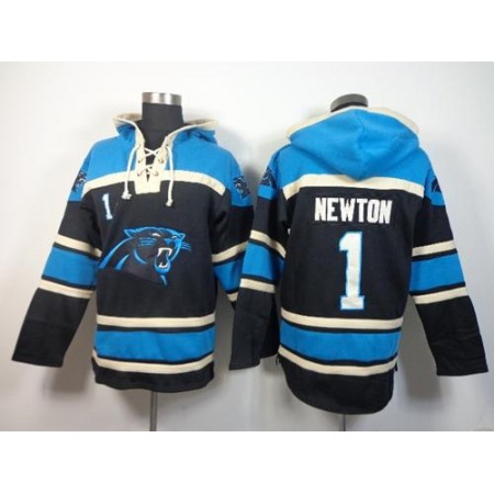 Nike Panthers #1 Cam Newton Black Sawyer Hoodie Sweatshirt NFL Hoodie