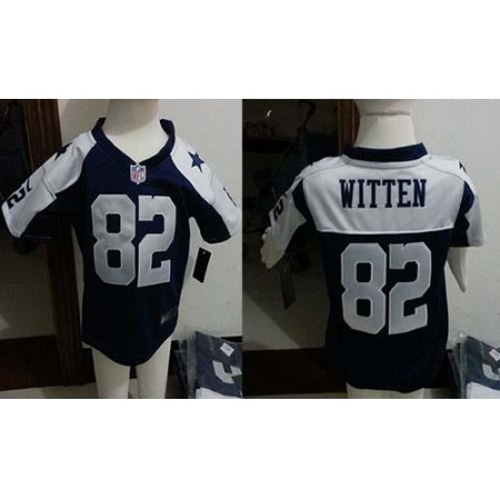 Toddler Nike Cowboys #82 Jason Witten Navy Blue Thanksgiving Stitched NFL Elite Jersey