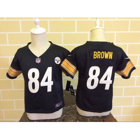 Toddler Nike Pittsburgh Steelers #84 Antonio Brown Black Stitched NFL Jersey