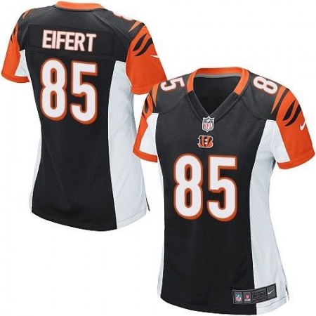 Nike Bengals #85 Tyler Eifert Black Team Color Women's Stitched NFL Elite Jersey